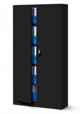 Armoire en métal verrouillable JAN, 900 x 1850 x 400 mm, noir