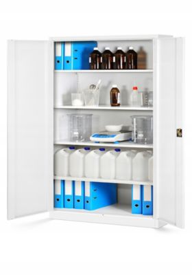 Armoire en métal verrouillable JAN H 1150 x 1850 x 400 mm blanc