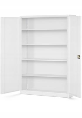 Armoire en métal verrouillable JAN H 1150 x 1850 x 400 mm blanc