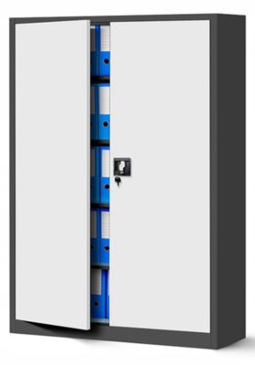 Armoire en métal verrouillable JAN H 1150 x 1850 x 400 mm blanc