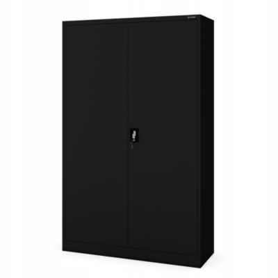 Armoire en métal verrouillable JAN H 1150 x 1850 x 400 mm noir