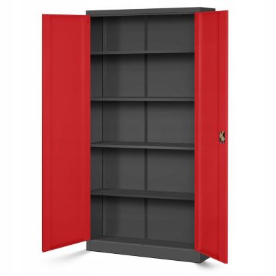 Armoire en métal verrouillable Jan Nowak 185x90x45 cm rouge