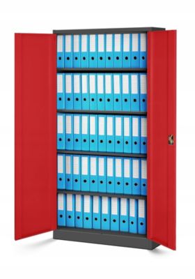 Armoire en métal verrouillable Jan Nowak 185x90x45 cm rouge