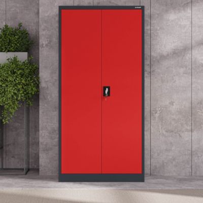 Armoire en métal verrouillable Jan Nowak 185x90x45 cm rouge