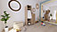Armoire et commode effet chêne sur pieds 6 tiroirs chambre enfant GoodHome Atomia H. 198,5 x L. 100 x P. 58 cm