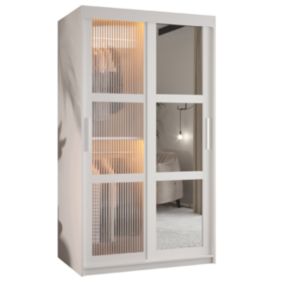 Armoire FLUTES  2 a portes coulissantes H. 200 x L. 100 x P. 62 2 portes