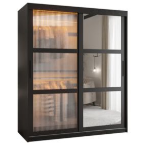 Armoire FLUTES  2 a portes coulissantes H. 200 x L. 150 x P. 62 2 portes