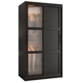 Armoire FLUTES  3 a portes coulissantes H. 200 x L. 100 x P. 62 2 portes