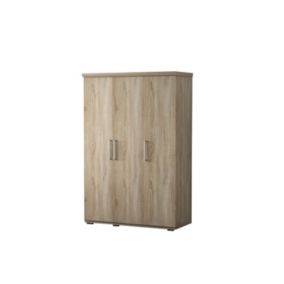 Armoire, garde-robe, collection TOM, 3 portes 120 cm, penderie intégrée chêne sonoma