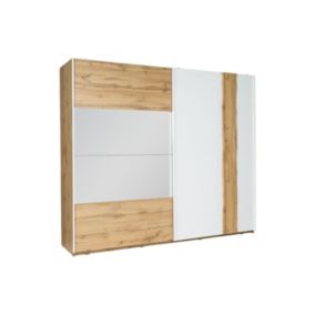 Armoire, garde robe WOOD deux portes coulissantes 200 cm. Dressing complet. Miroir inclus.