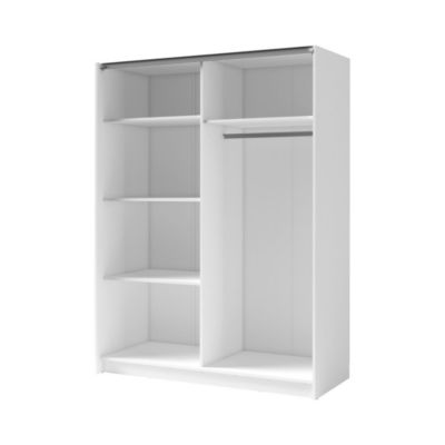 Armoire GOZU 151 cm avec 2 portes coulissantes  Blanc