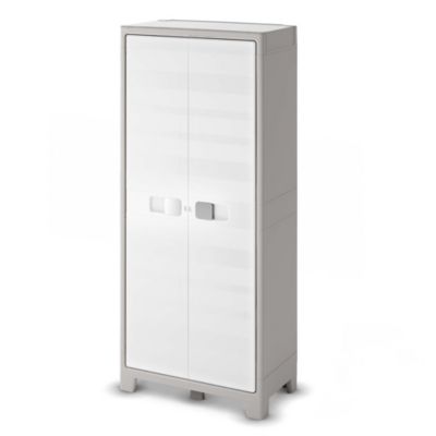 Armoire haute blanc Major 4 tablettes L. 80 x H. 182 x P. 44 cm