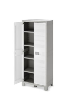 Armoire haute blanc Major 4 tablettes L. 80 x H. 182 x P. 44 cm