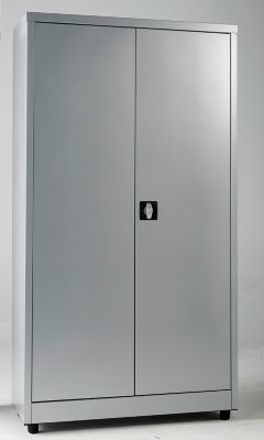 Armoire haute de garage en métal époxy coloris gris