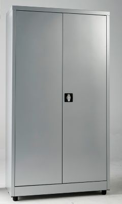 Armoire haute en métal avec portes coulissantes | Bureau, atelier, garage |  Occasion | 120cm