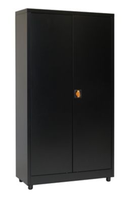 Armoire haute de garage en métal noir Castorama