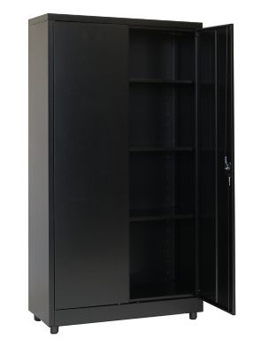 Armoire haute de garage en métal noir