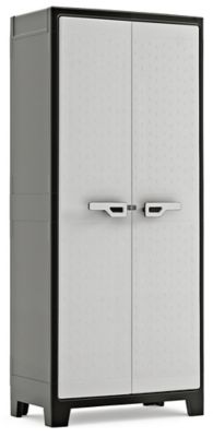 Armoire haute de garage en résine Keter Titan gris et noir