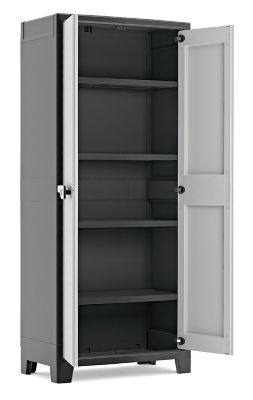 Armoire haute de garage en résine Keter Titan gris et noir