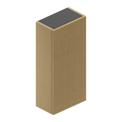 Armoire haute de salle de bains l.35 x H.75 x P.20 cm effet chêne miel, Pura+