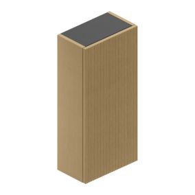 Armoire haute de salle de bains l.35 x H.75 x P.20 cm effet chêne miel, Pura+