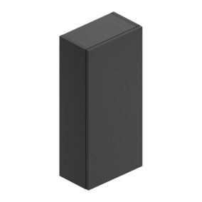 Armoire haute de salle de bains l.35 x H.75 x P.20 cm noir mat, Pura+