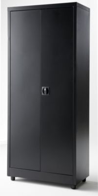 Armoire haute en métal 40 x 80 x 180 cm noir