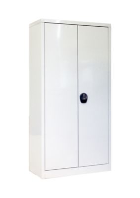 Armoire haute métal gris clair