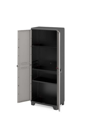 Armoire haute en résine 1 porte Domino l 35 x P 43,8 x H 174,8 cm