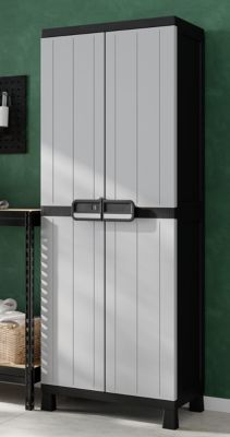 Armoire haute plastique 4 tablettes Links L.65 x H.173 x P.37 cm
