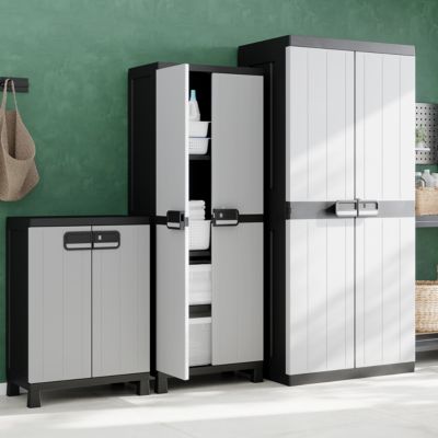 Armoire haute plastique 4 tablettes Links L.65 x H.173 x P.37 cm