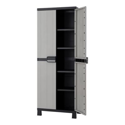 Armoire haute plastique 4 tablettes Links L.65 x H.173 x P.37 cm