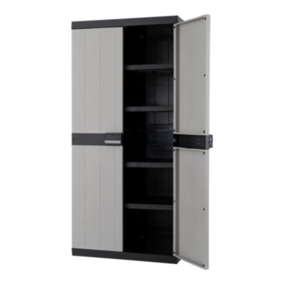 Armoire haute plastique 4 tablettes Links L.89 x H.190 x P.54 cm