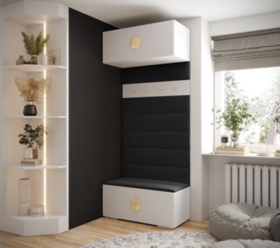 Armoire haute pour le hall Inova 4 100/47/236,7 (blanc/doré)