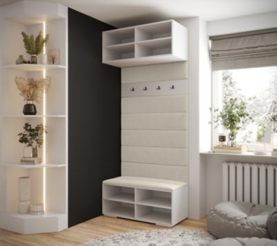 Armoire haute pour le hall Inova 4 100/47/236,7 (blanc/doré)