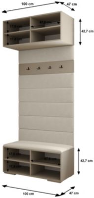 Armoire haute pour le hall Inova 4 100/47/236,7 (noir/noir)