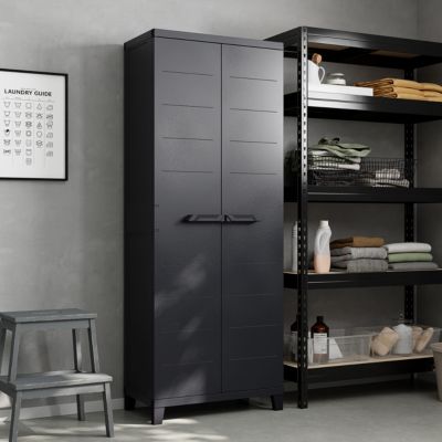 Armoire haute résine 3 tablettes L. 65 x H. 172 x P. 40 cm