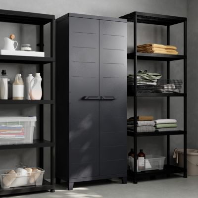 Armoire haute résine 3 tablettes L. 65 x H. 172 x P. 40 cm