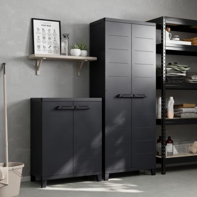 Armoire haute résine 3 tablettes L. 65 x H. 172 x P. 40 cm