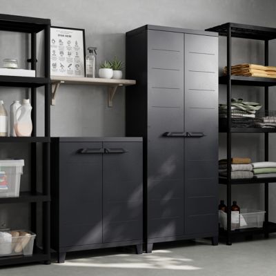 Armoire haute résine 3 tablettes L. 65 x H. 172 x P. 40 cm