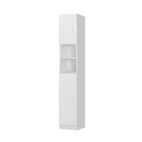 Armoire haute salle de bain colonne blanc MDF 30x190x25 cm