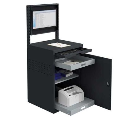 Armoire informatique fixe - Gris anthracite - Box écran 24 pouces ...
