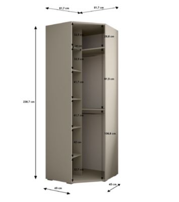 Armoire Inova 4 81,7/47/236,7 1 portes