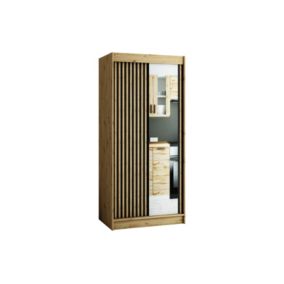 Armoire Lamelo 2 a portes coulissantes H. 200 x L. 100 x P. 62 2 portes