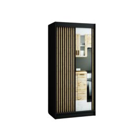 Armoire Lamelo 2 a portes coulissantes H. 200 x L. 100 x P. 62 2 portes