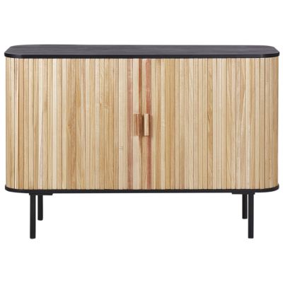 Armoire LINDON Bois de paulownia Marron/noir