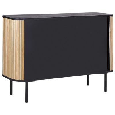 Armoire LINDON Bois de paulownia Marron/noir