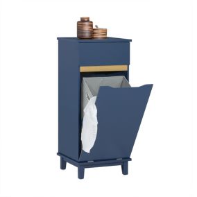 Armoire à Linge avec 1 Tiroir et 1 Panier à Linge Amovible, BZR114-B, SoBuy