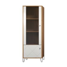 Armoire - Mélaminé chêne - Naturel-blanc - 63 - 172 - 40 cm