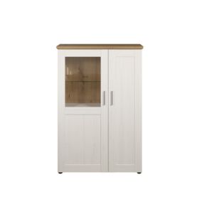 Armoire - Mélaminé - Naturel-Blanc - 95 - 140 - 38 cm